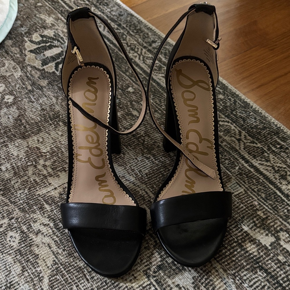 Sam Edelman Black Strappy Heels